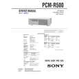 SONY PCM-R500 Service Manual cover photo