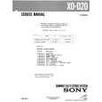 SONY XOD20 Service Manual cover photo