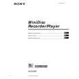 SONY MDSDRE1 Owner's Manual cover photo