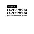 ONKYO TX850M Owner's Manual cover photo
