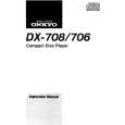 ONKYO DX706 Owner's Manual cover photo