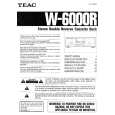 TEAC W6000R Owner's Manual cover photo