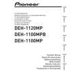 PIONEER DEH-1100MPB/XN/EW5 Owner's Manual cover photo