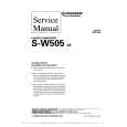 PIONEER SW505 XE Service Manual cover photo