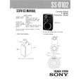 SONY SSD102 Service Manual cover photo