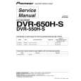 PIONEER DVR-550H-S/WPWXV Service Manual cover photo