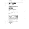 SONY XR-6077 Owner's Manual cover photo