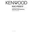 KENWOOD KAC-PS501F Owner's Manual cover photo