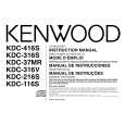 KENWOOD KDC37MR Owner's Manual cover photo