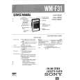 SONY WMF31 Service Manual cover photo