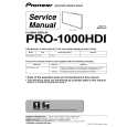 PIONEER PRO-1000HDI Service Manual cover photo