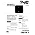 SONY SA-W651 Service Manual cover photo