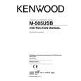KENWOOD M-505USB Owner's Manual cover photo