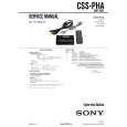SONY CSSPHA Service Manual cover photo