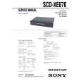 SONY SCDXE670 Owner's Manual cover photo