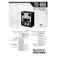 SONY TC-850 Service Manual cover photo