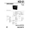 SONY HCDG1 Service Manual cover photo