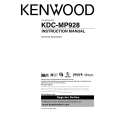 KENWOOD KDCMP928 Owner's Manual cover photo