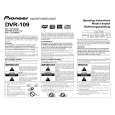 PIONEER DVR-109 Owner's Manual cover photo