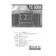 SONY TC-500A Service Manual cover photo
