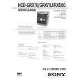 SONY HCDGRX70/J Service Manual cover photo