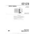 SONY ICFS70 Service Manual cover photo