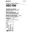 SONY XEC-700 Owner's Manual cover photo