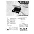 SONY PS-X800 Service Manual cover photo