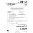 SONY DE401SR Service Manual cover photo