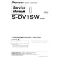 PIONEER S-DV1SW/XJC/E Service Manual cover photo