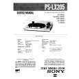 SONY PSLX205 Service Manual cover photo