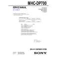 SONY MHC-DP700 Owner's Manual cover photo