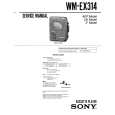 SONY WM-EX314 Service Manual cover photo