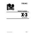 TEAC X3 Service Manual cover photo