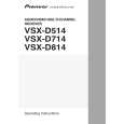 PIONEER VSXD814K Owner's Manual cover photo