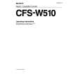 SONY CFS-W510 Owner's Manual cover photo