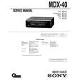 SONY MDX40 Owner's Manual cover photo