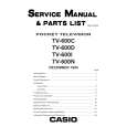 CASIO TV600C Service Manual cover photo