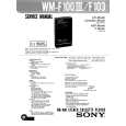 SONY WMF100III Service Manual cover photo