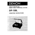 DENON DP-59L Owner's Manual cover photo