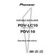 PIONEER PDV-10/ZBW Owner's Manual cover photo