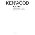 KENWOOD KAC-X41 Owner's Manual cover photo