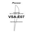 PIONEER VSA-E07/HV Owner's Manual cover photo