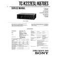SONY TC-K222ESL Service Manual cover photo