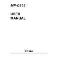 CANON MP-C635 Owner's Manual cover photo