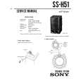 SONY SS-H51 Service Manual cover photo