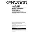 KENWOOD KAC-X40 Owner's Manual cover photo