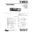 SONY TCWR670 Service Manual cover photo
