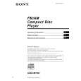SONY CDX-M730 Owner's Manual cover photo