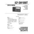 SONY ICFSW1000T Owner's Manual cover photo
